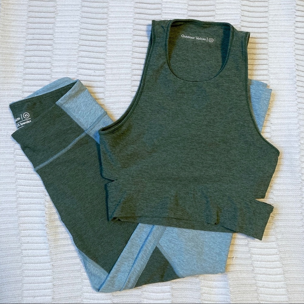 OV rec kit - slashback crop and two-tone leggings